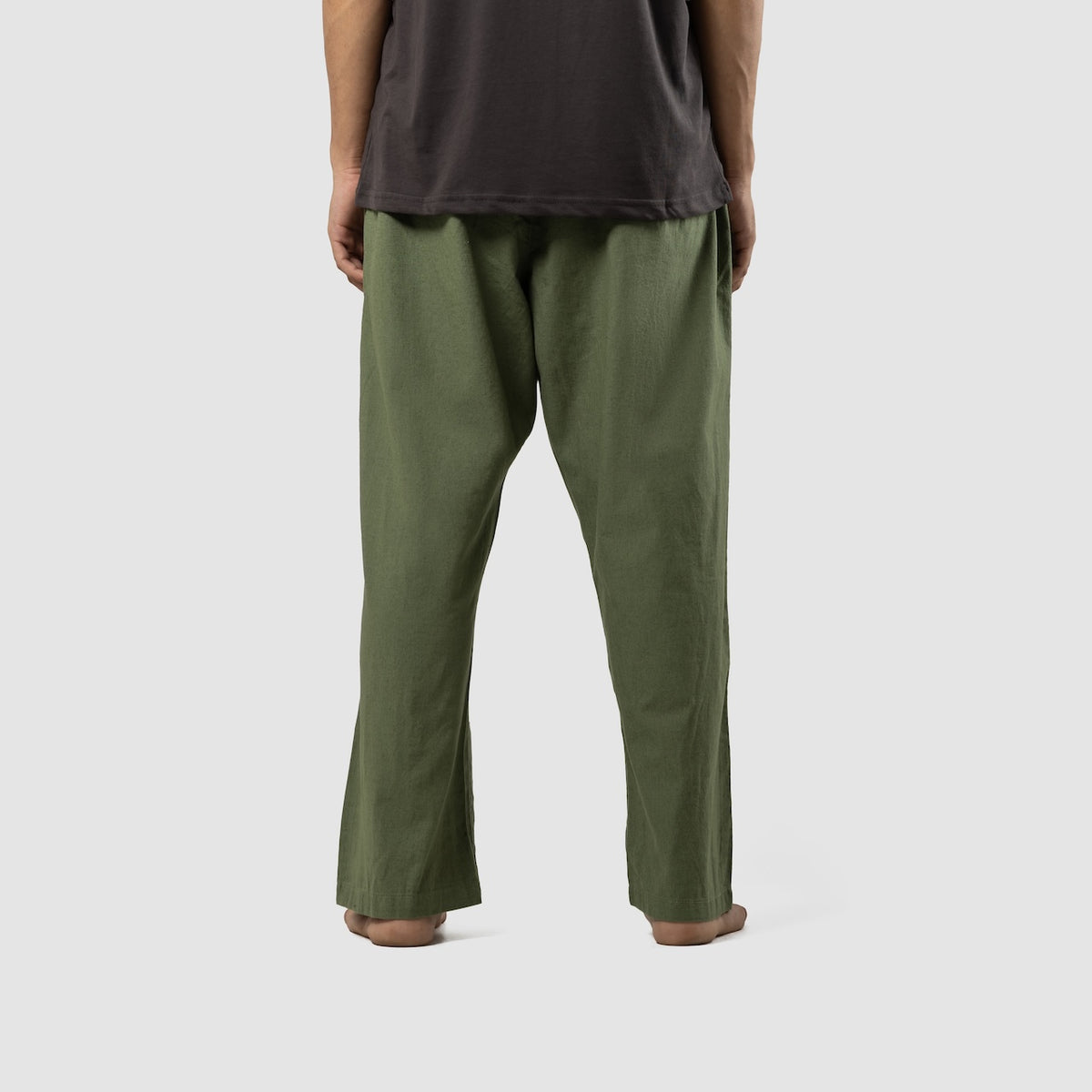 Olive Linen Trouser – view 3
