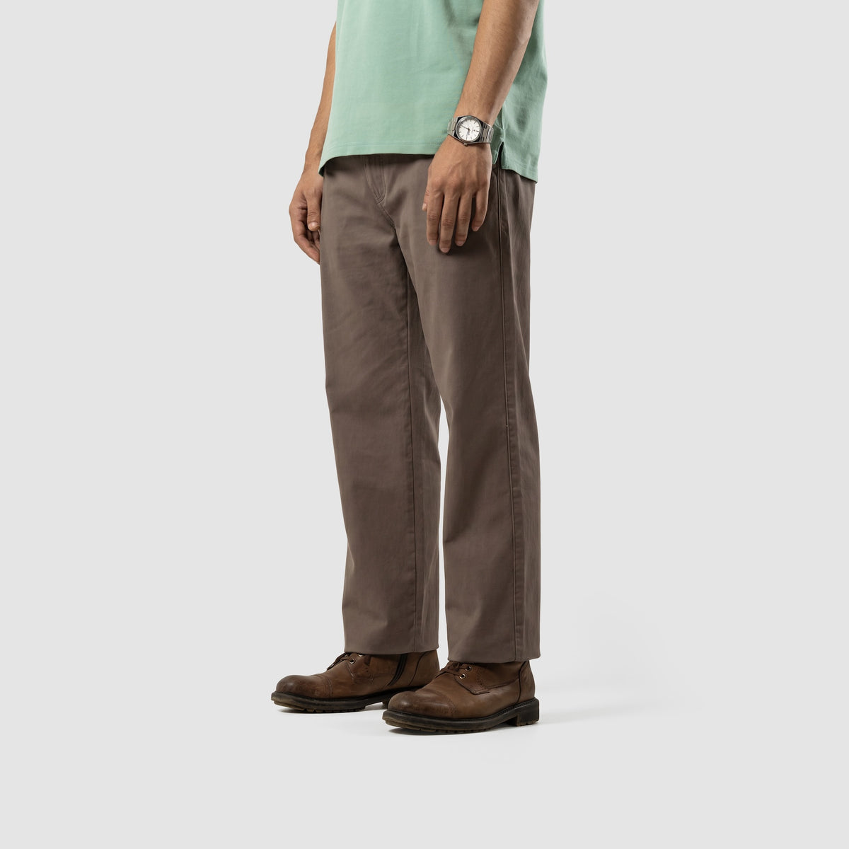 Taupe Relaxed Chino by COMFIQ