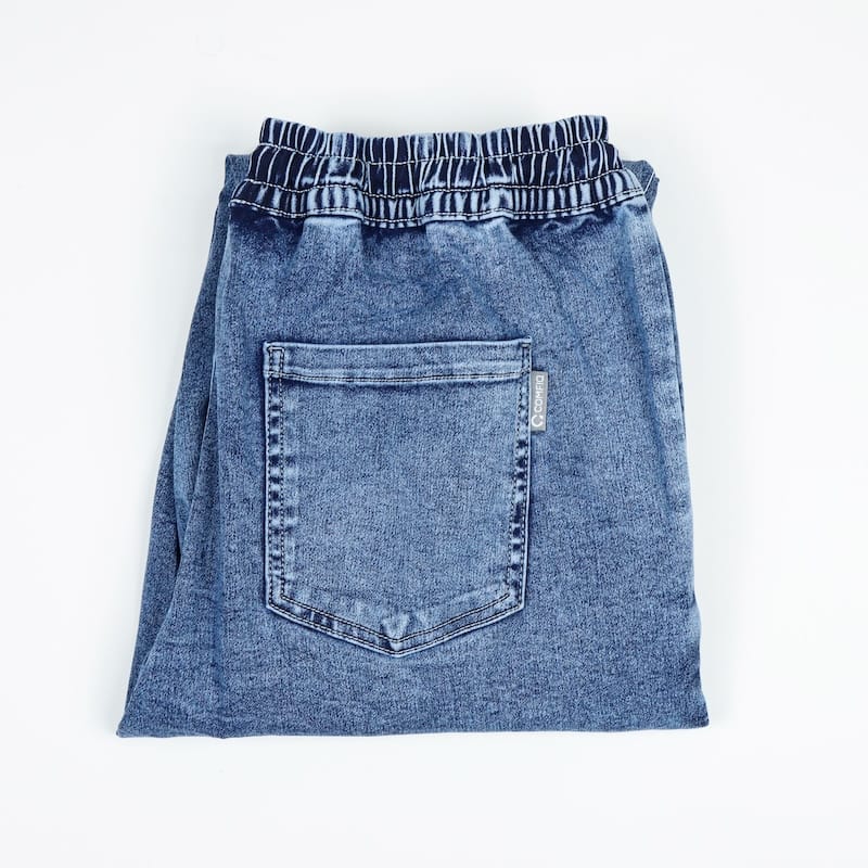 Women's Comfy Denim Trouser in Acid Stone – view 2