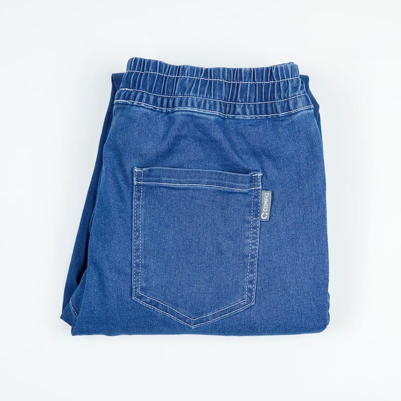 Women's Comfy Denim Trouser in Classic Blue – view 2