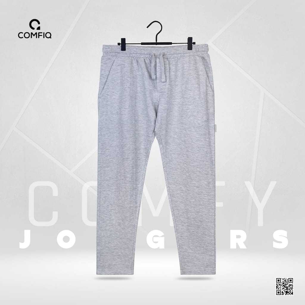 Comfy Terry Joggers in Grey Melange by COMFIQ