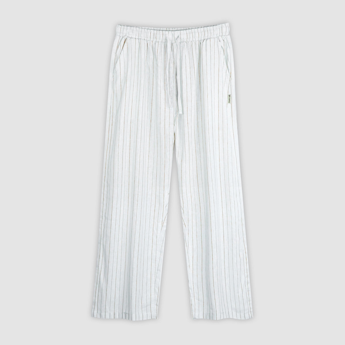 Ocean Waves Textured Linen Trouser by COMFIQ