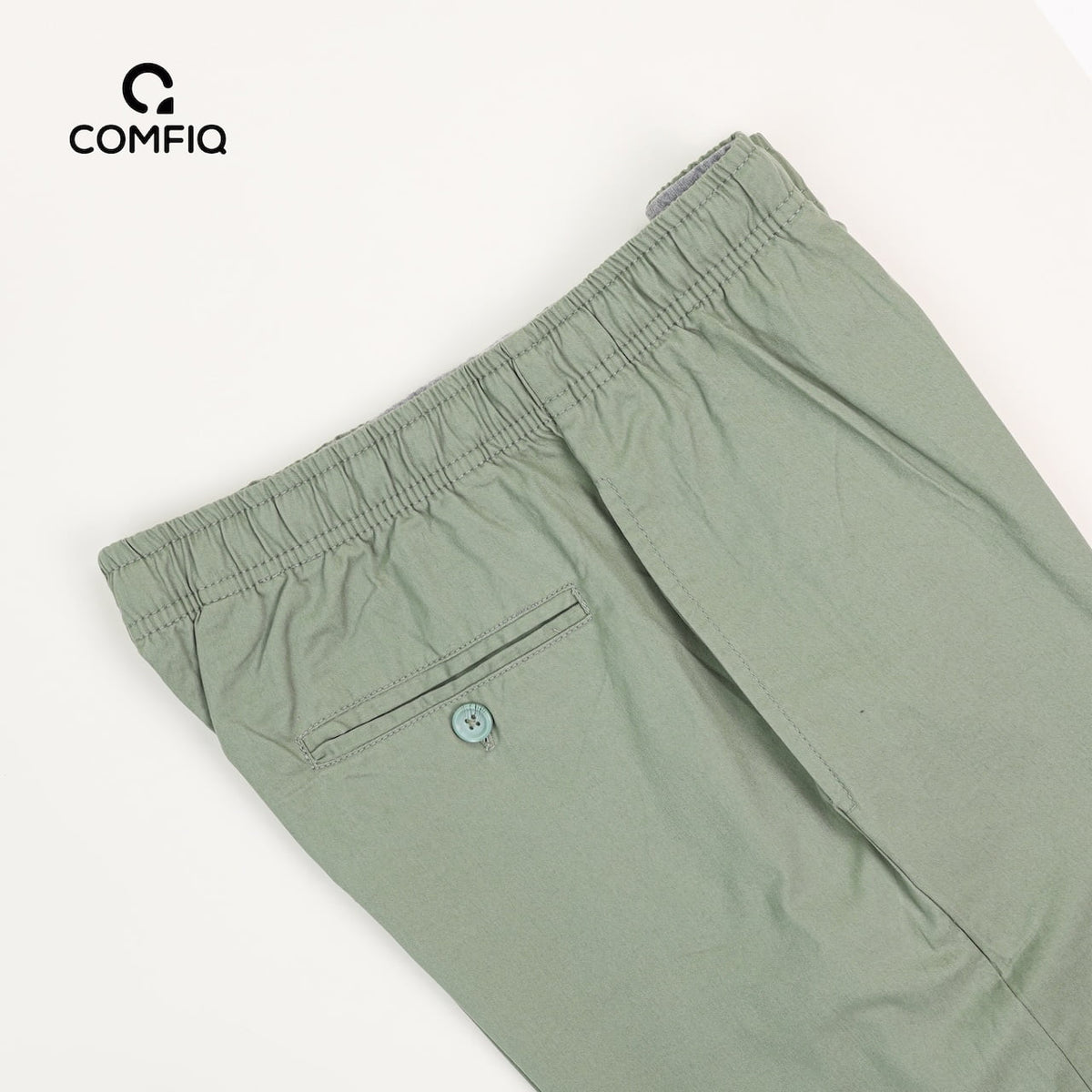 Comfy Cotton Trouser in Ice Green – view 4