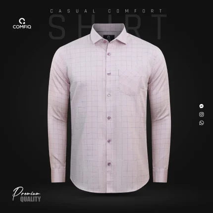 Premium Casual Check Shirt - Strawberry