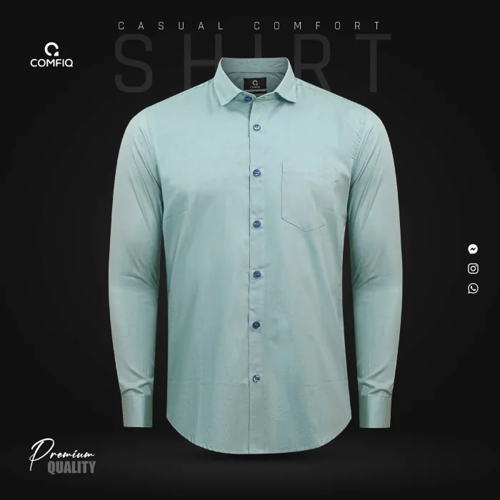 Premium Casual Shirt - Sky Blue - Image 1