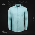 Premium Casual Check Shirt - Arctic Blue