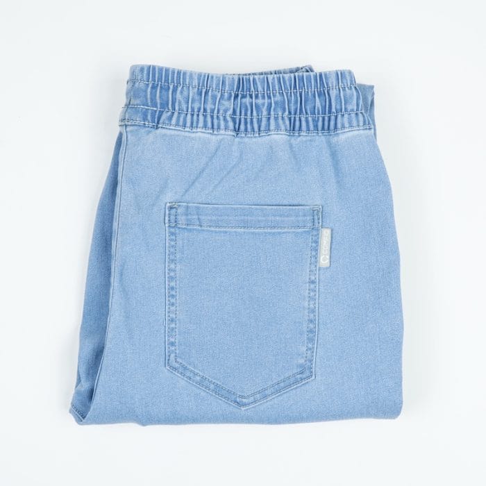Women’s Comfy Denim Trousers - Icy Blue - Image 2