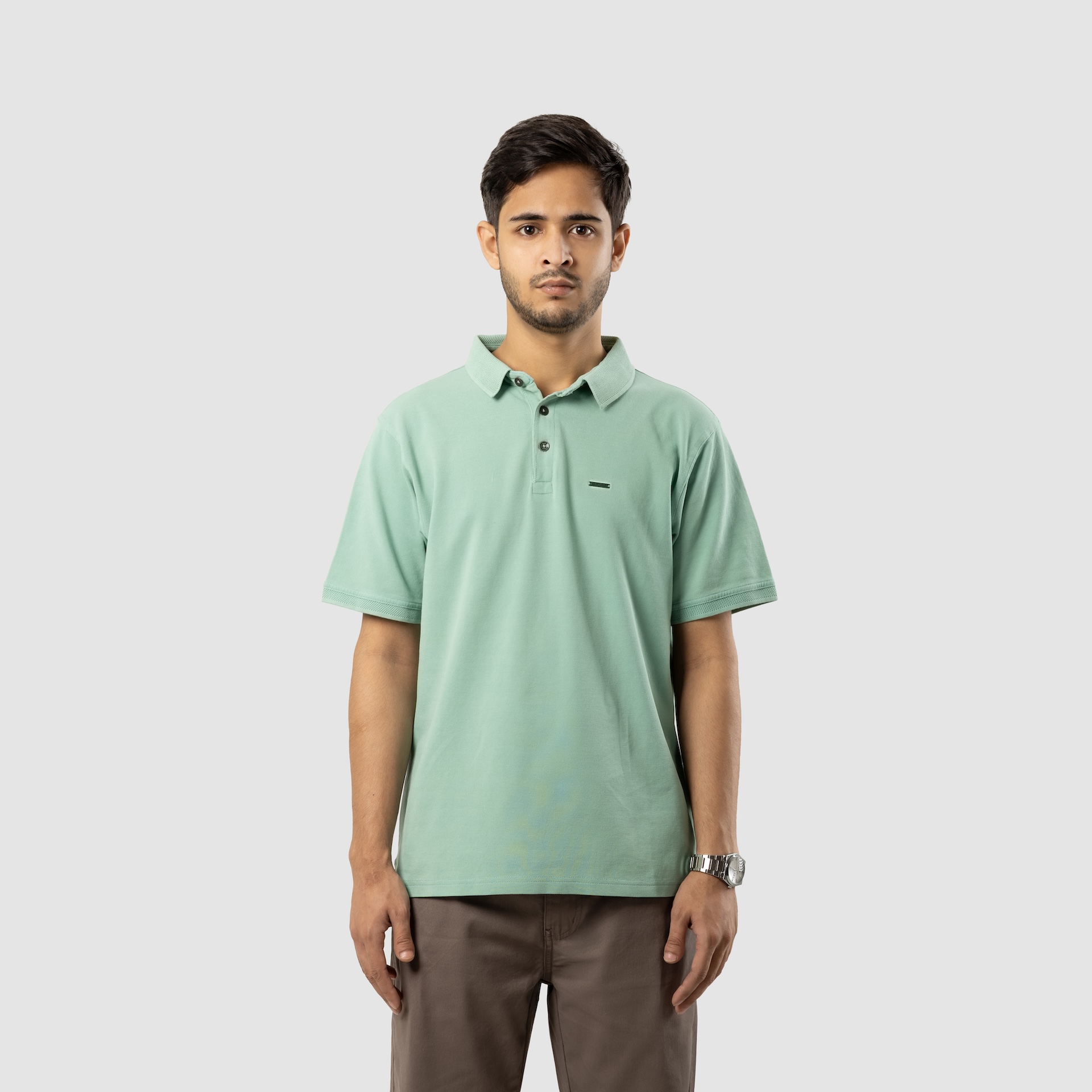 Comfiq work2play-2432 Mint - Double Lacoste Polo - Image 1