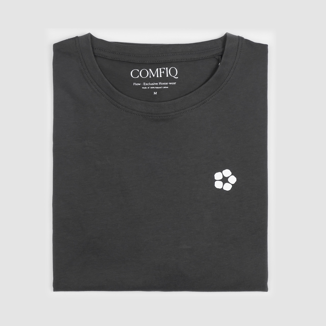 Close up detail of drop shoulder seam and fabric texture