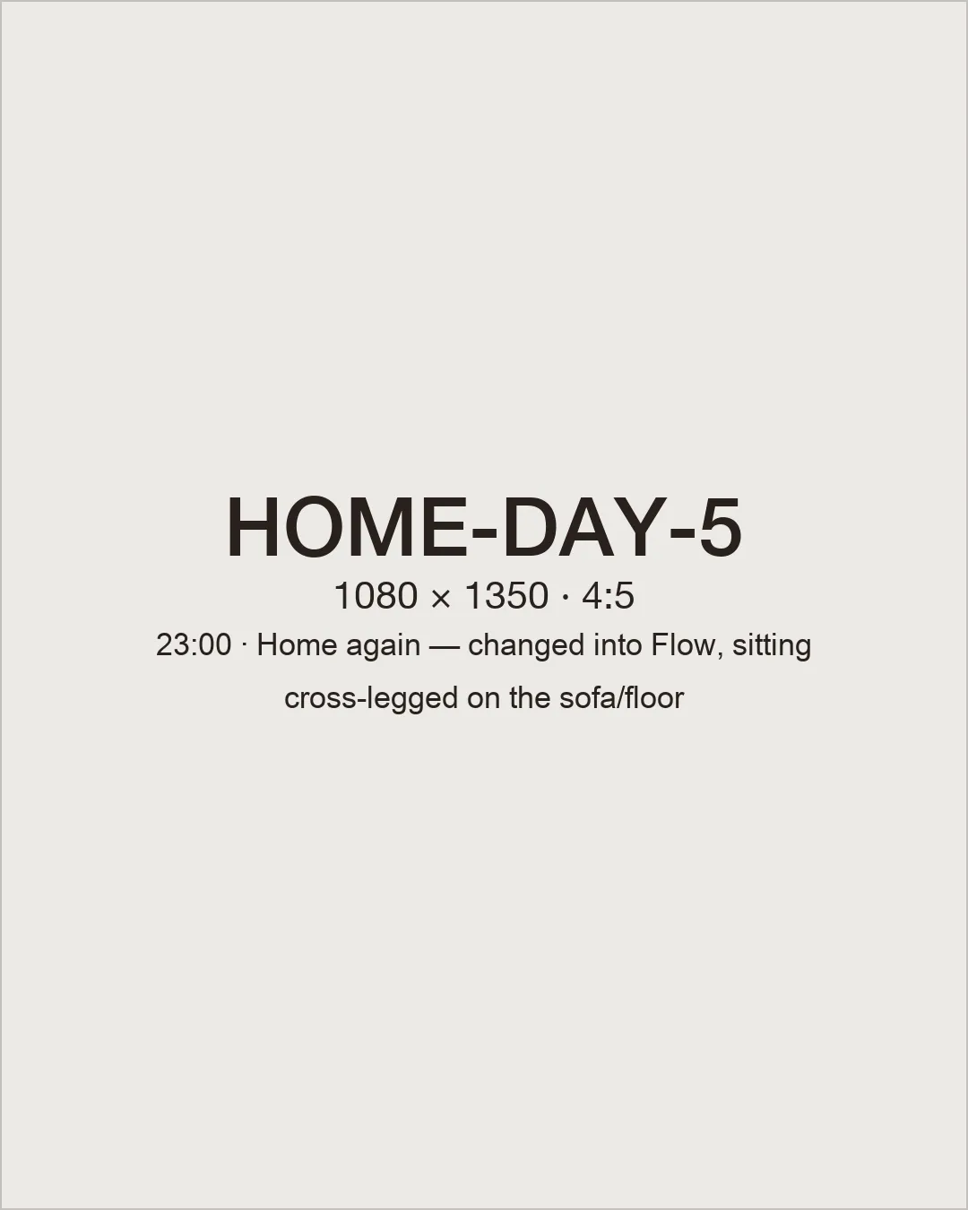 Home again in Flow