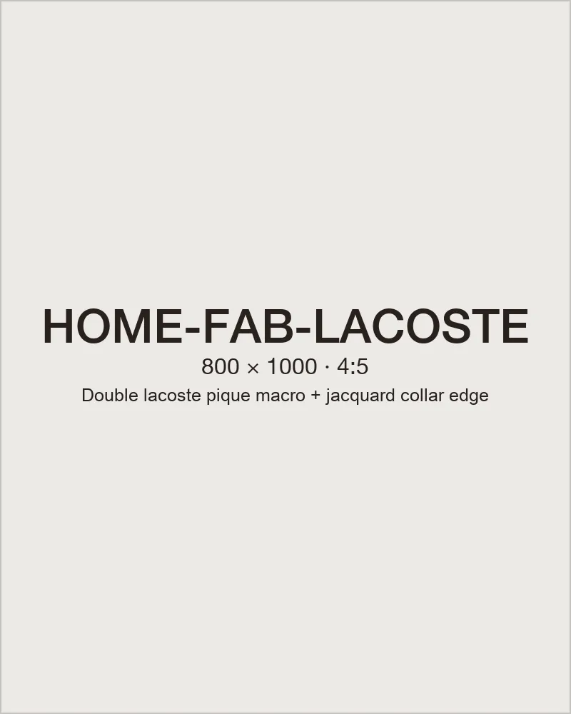 Double lacoste cotton close-up