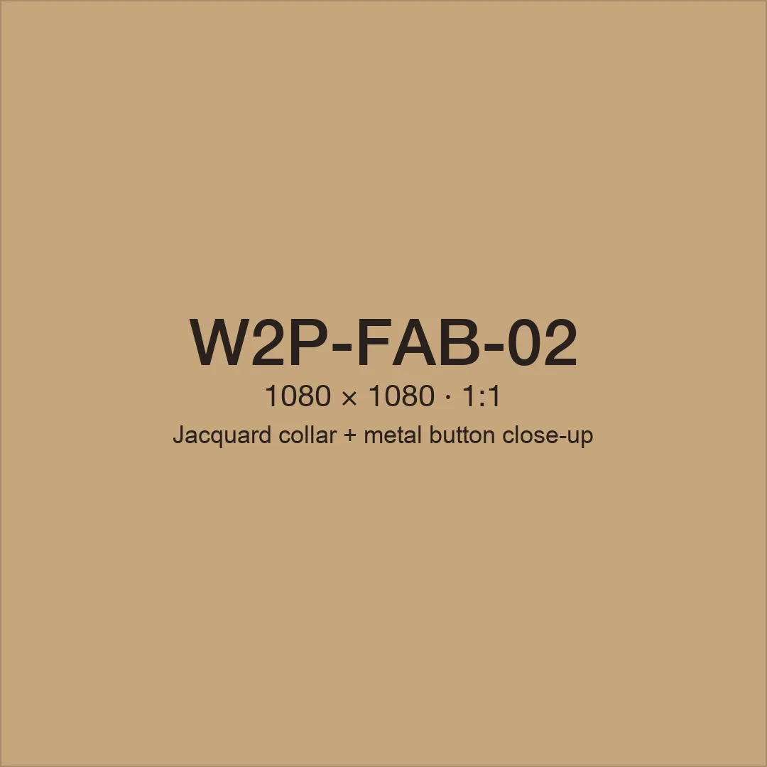 Jacquard collar and metal button